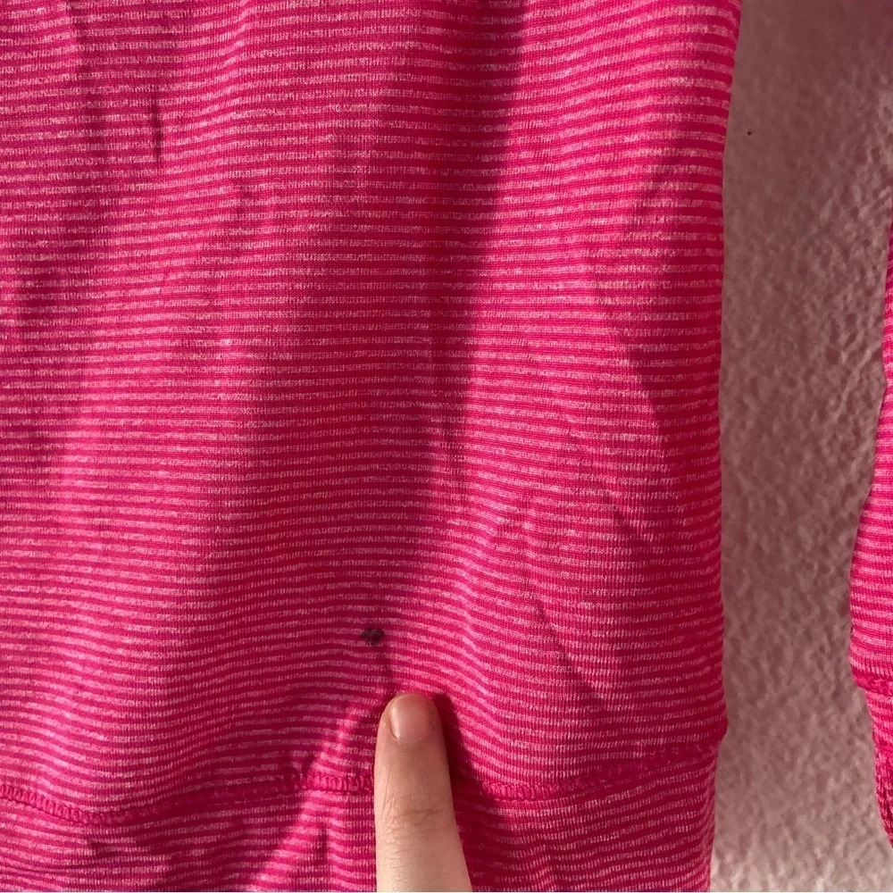 CARHARTT Pullover Pink Hooded Striped Light Jacket Girl’s Size Small (8) - Picture 6 of 10